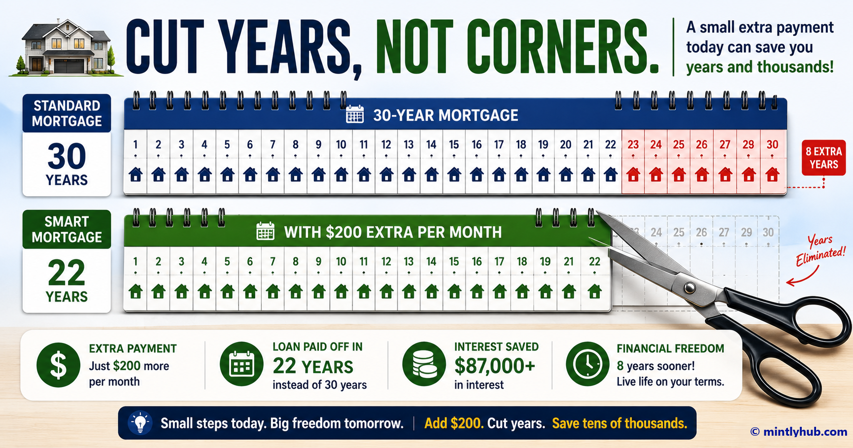 Impact of extra payments on a 30 year mortgage