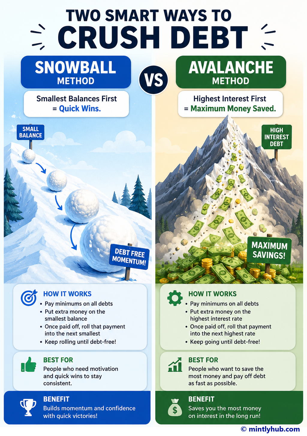 Debt Snowball vs Avalanche method